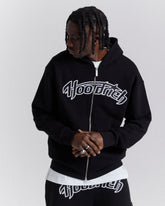 Galaxy Oversized Zip Hoodie  - Black/White