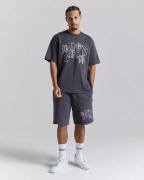 Crown Oversized T-Shirt - Grey/White/Black