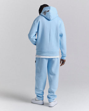 Galaxy Oversized Hoodie - Light Blue/White/Black