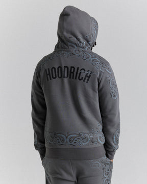 Motif Hoodie - Dark Grey/Black