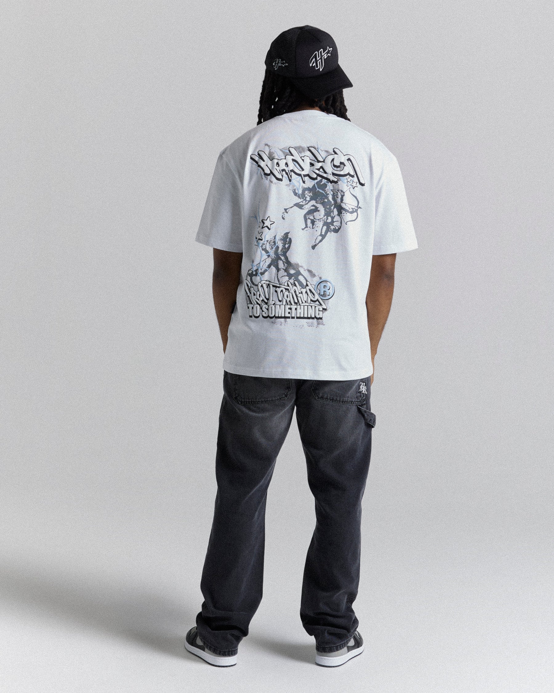 Ascend Oversized T-Shirt - White/Black/Blue