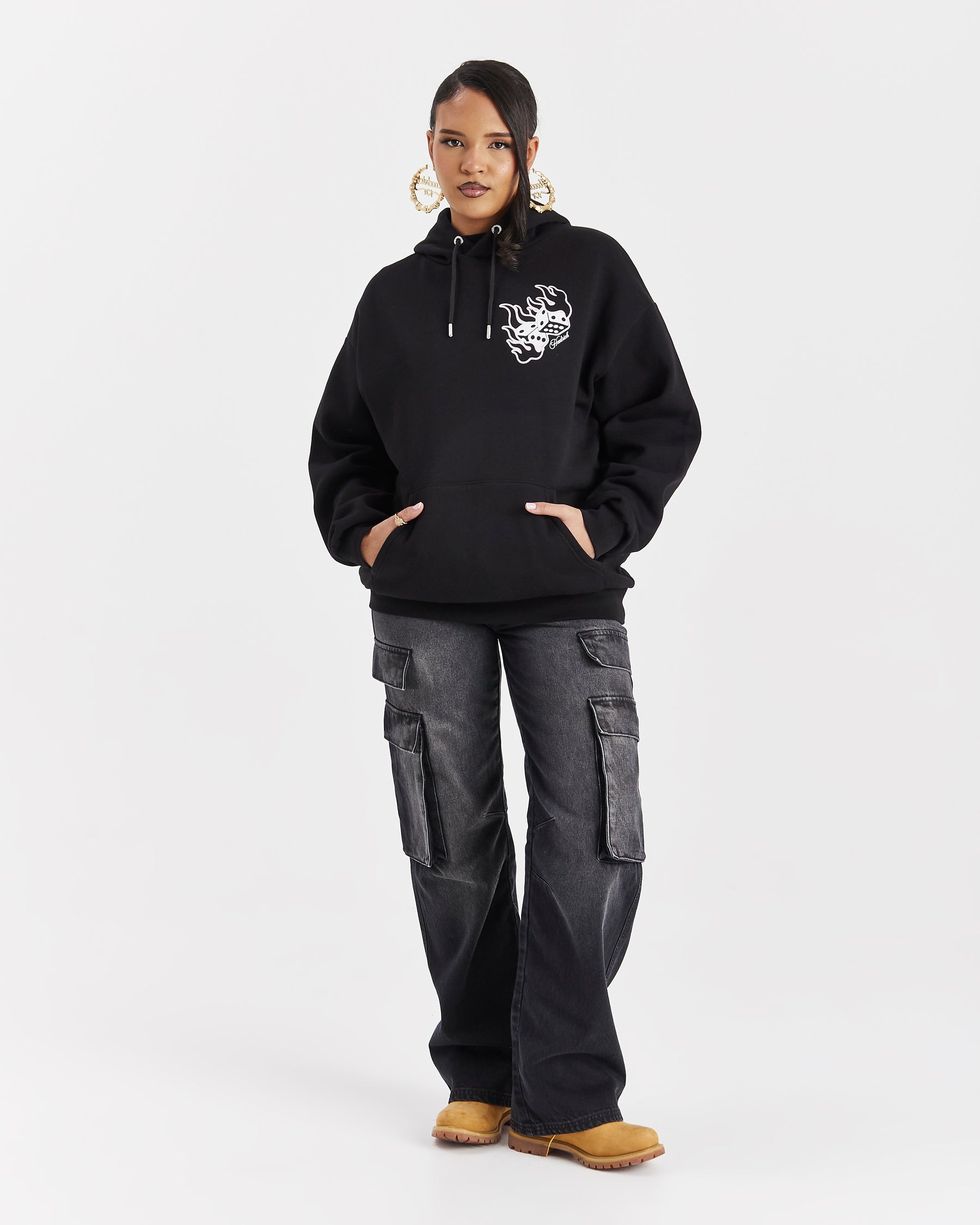 Dice Boyfriend Hoodie - Black