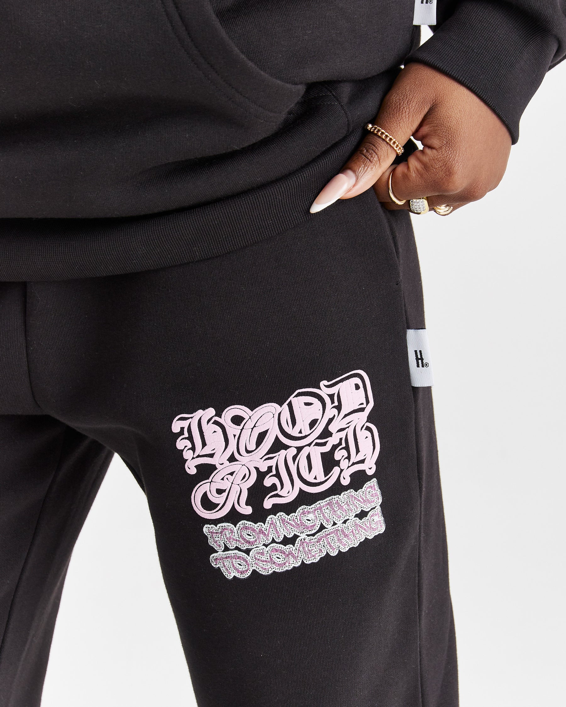 Jewel Joggers - Black/Pink