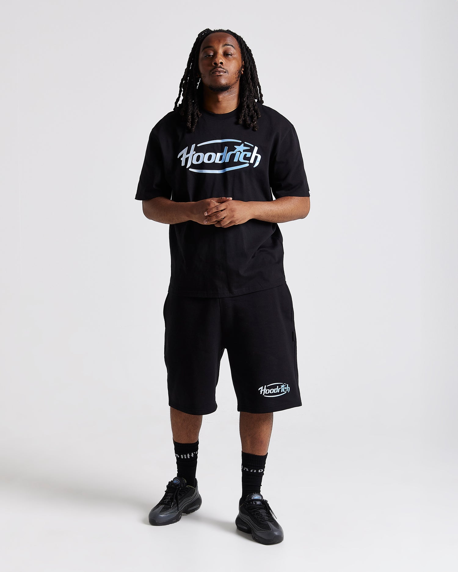 Curve Oversized Shorts - Black/Blue