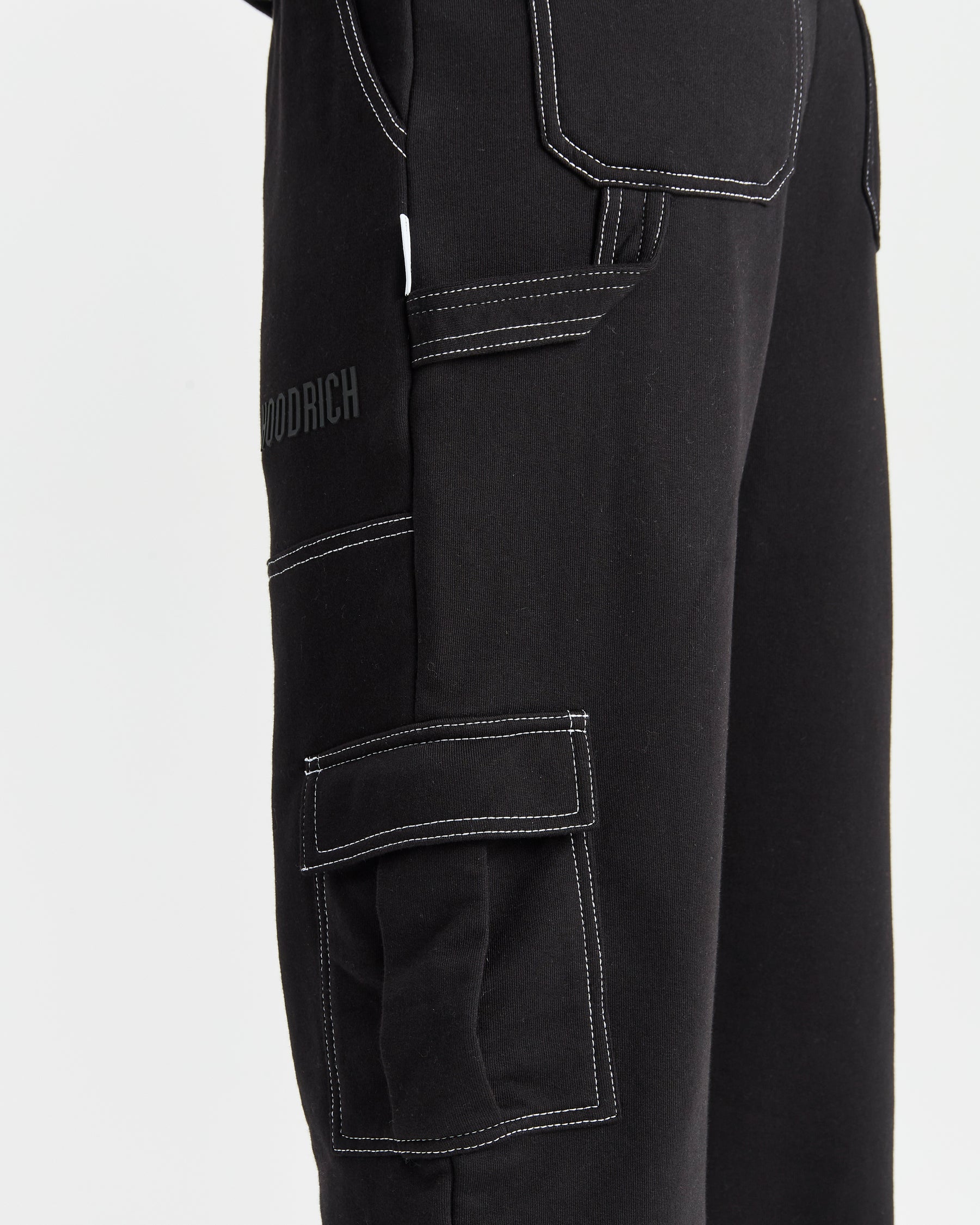 Adorn Open Hem Joggers - Black