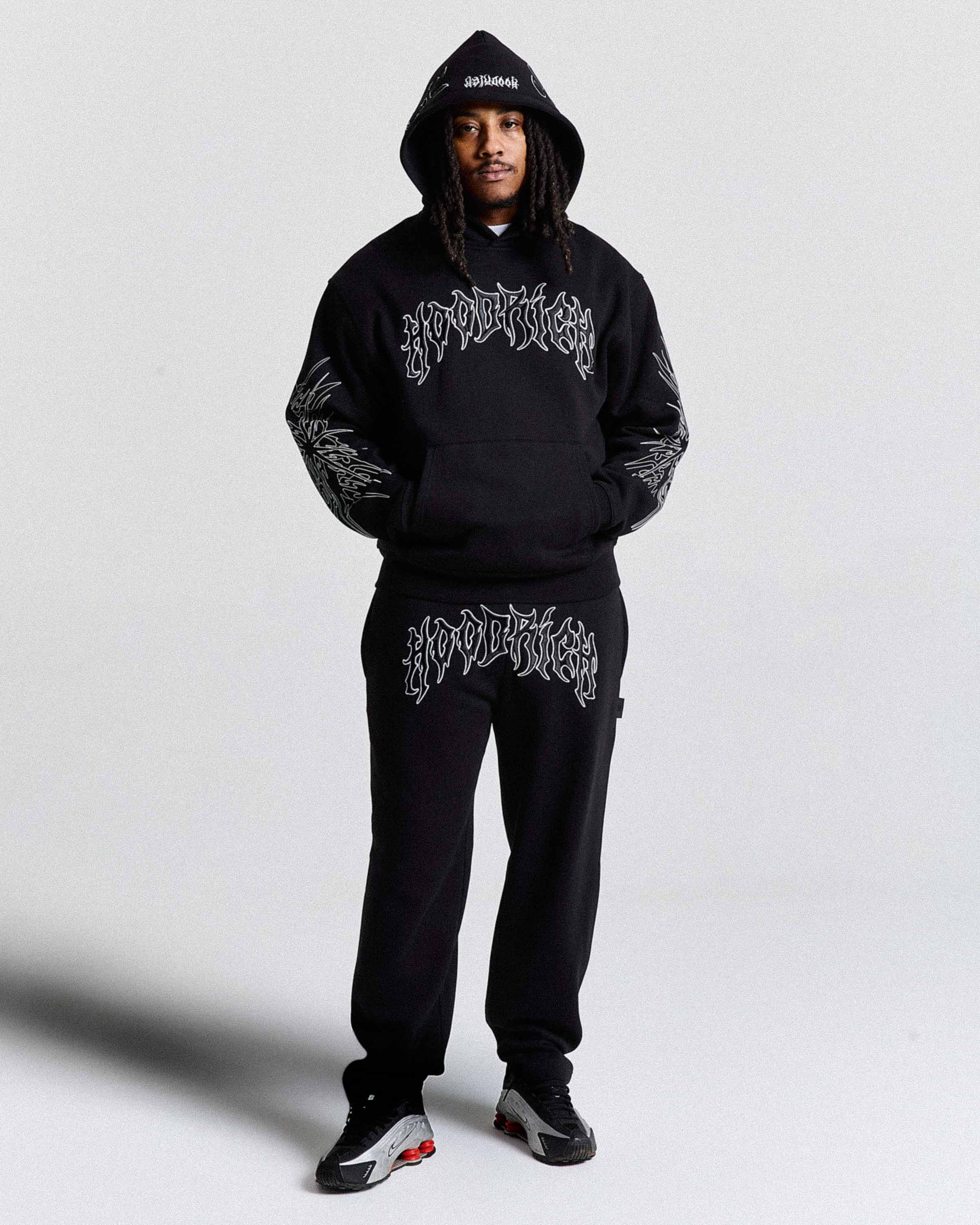 Spectral Oversized Hoodie - Black/White