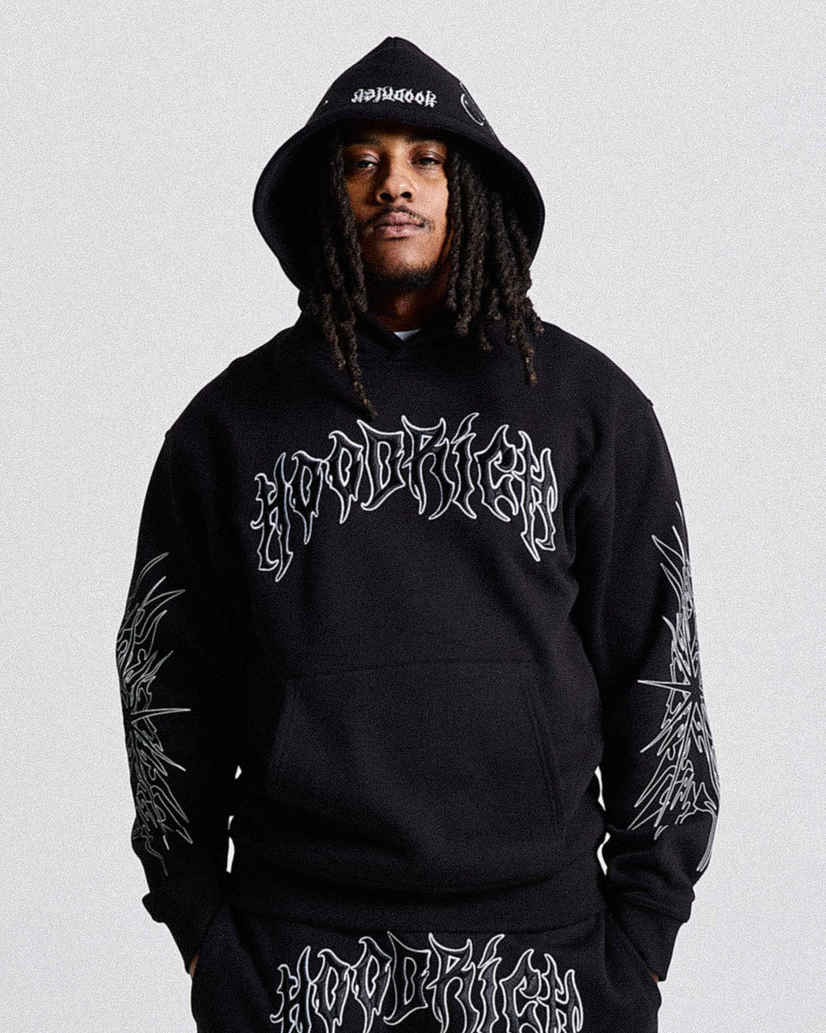Spectral Oversized Hoodie - Black/White