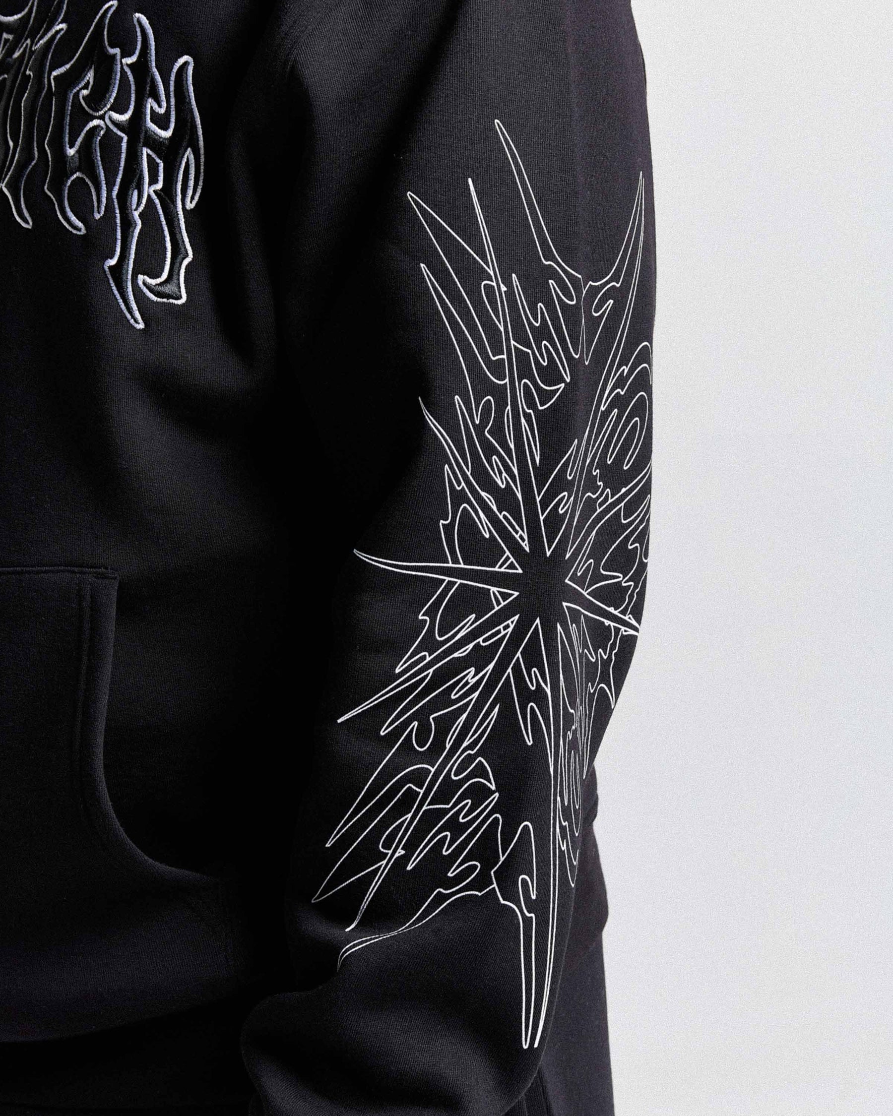 Spectral Oversized Hoodie - Black/White