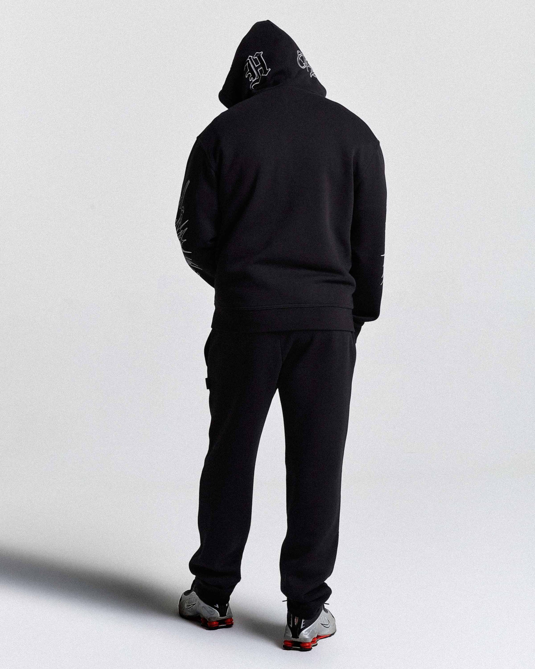 Spectral Oversized Hoodie - Black/White