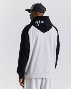 Galaxy Oversized Zip Hoodie - Grey/Black