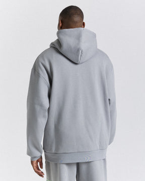 Worldwide Oversized Hoodie - Grey/White/Green