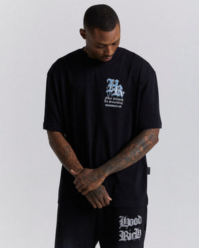 Tornado Oversized T-Shirt - Black/White/Blue