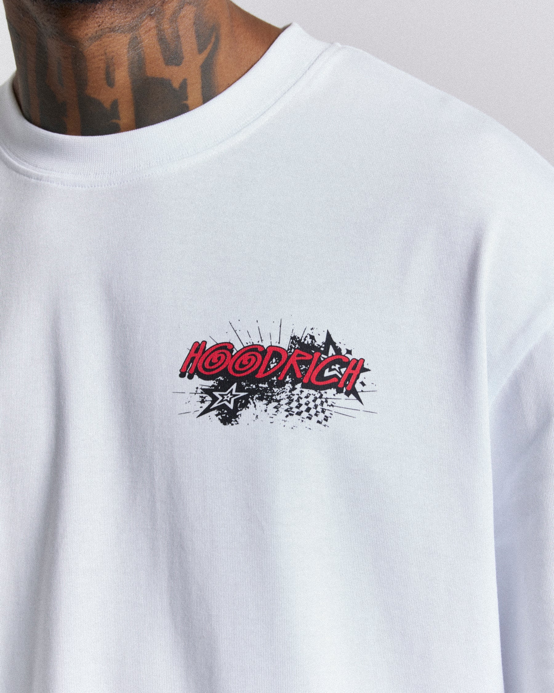 Racing Oversized T-Shirt - White/Black/Red