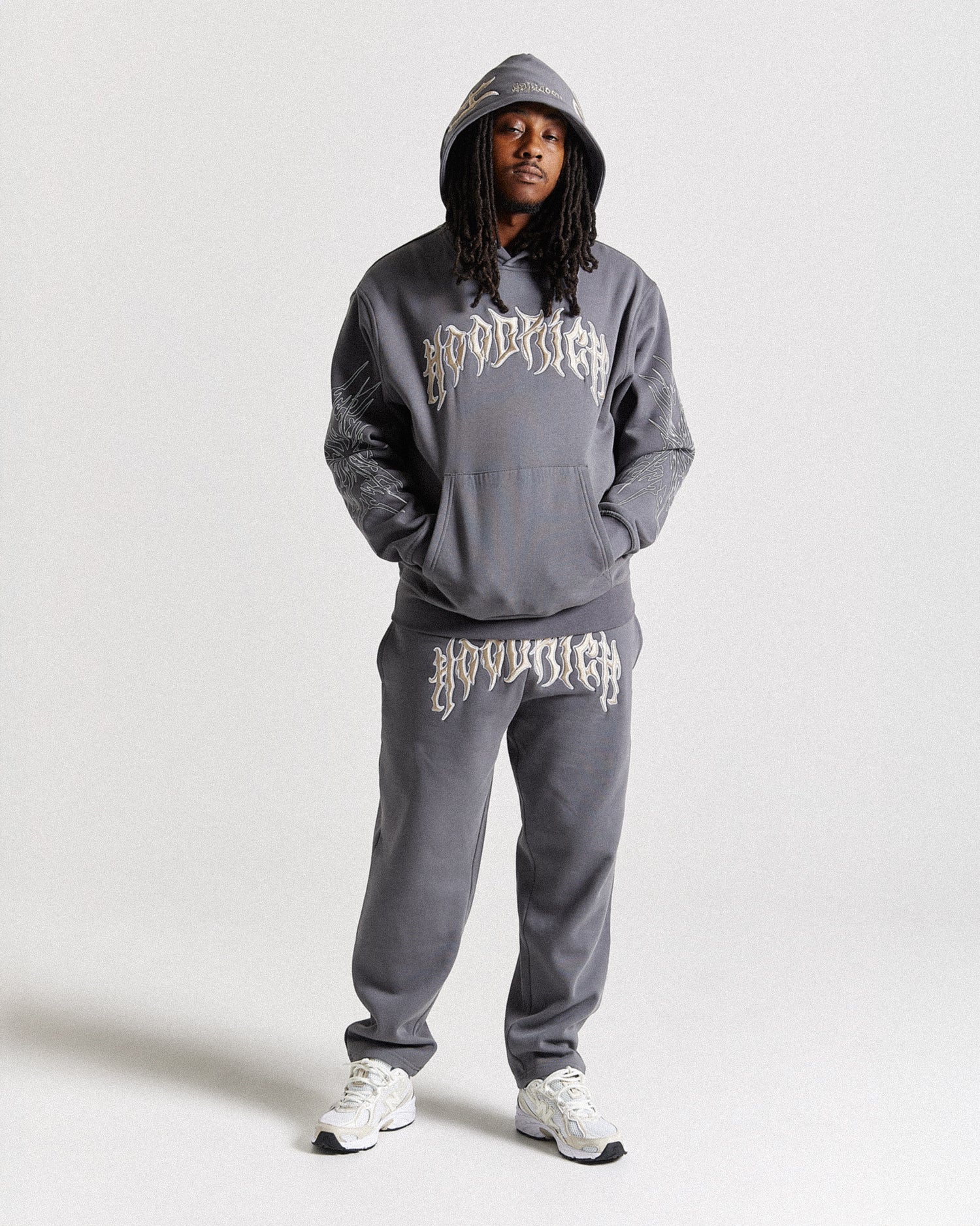 Spectral Oversized Joggers - Grey/Cream