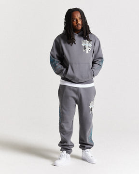 Cross Oversized Jogger - Grey/Blue