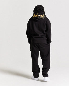 Script Oversized Jogger - Black/Gold