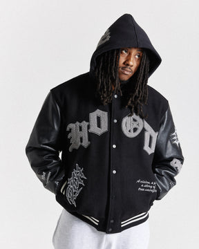 Vertigo Varsity Jacket - Black/Grey