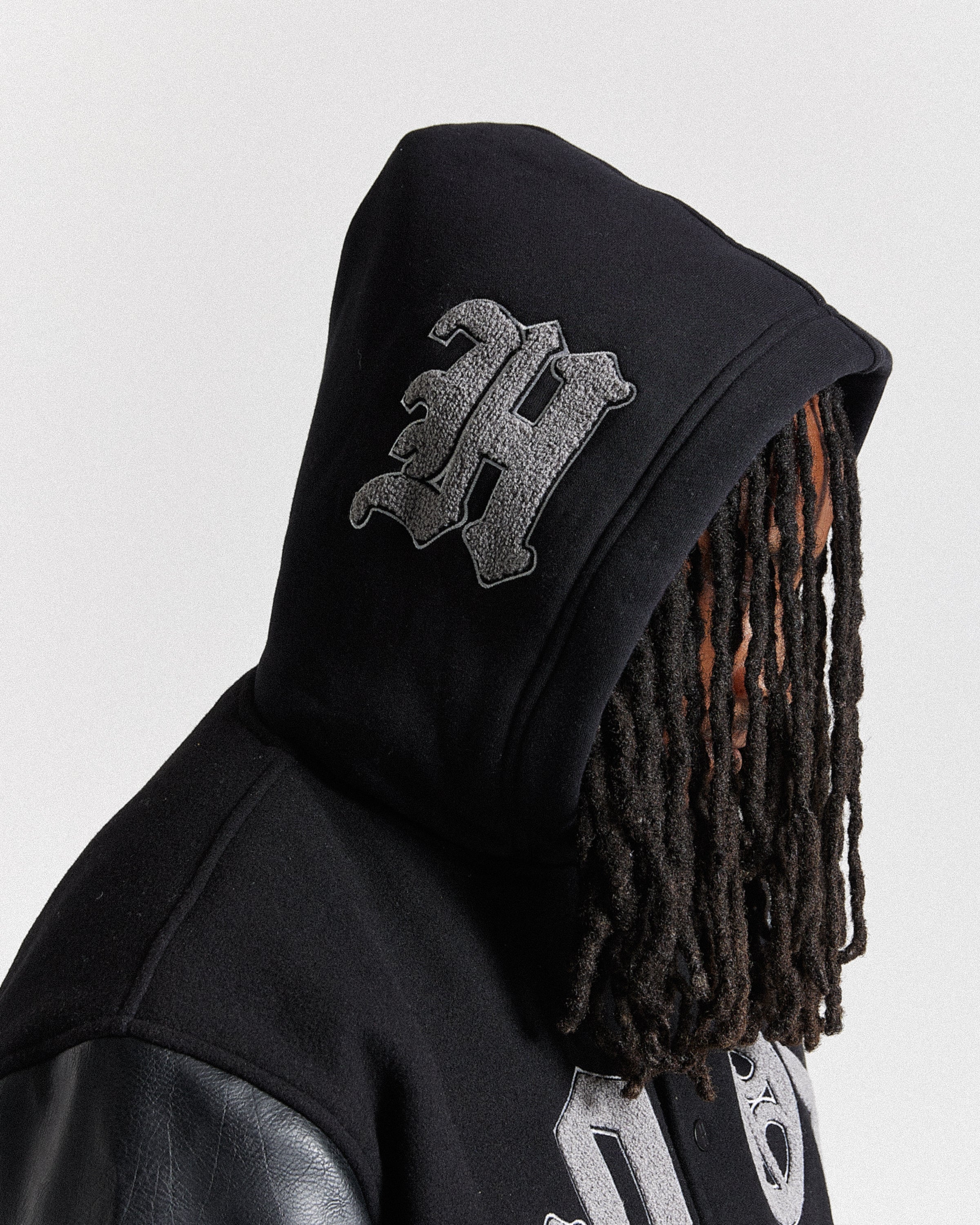 Vertigo Varsity Jacket - Black/Grey