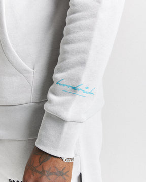 Heat Hoodie - Light Grey/Black/Blue