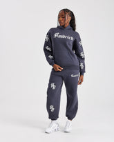 Onyx Oversized Joggers - Grey/White