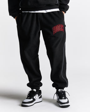 Split Oversized Jogger - Black/White/Red