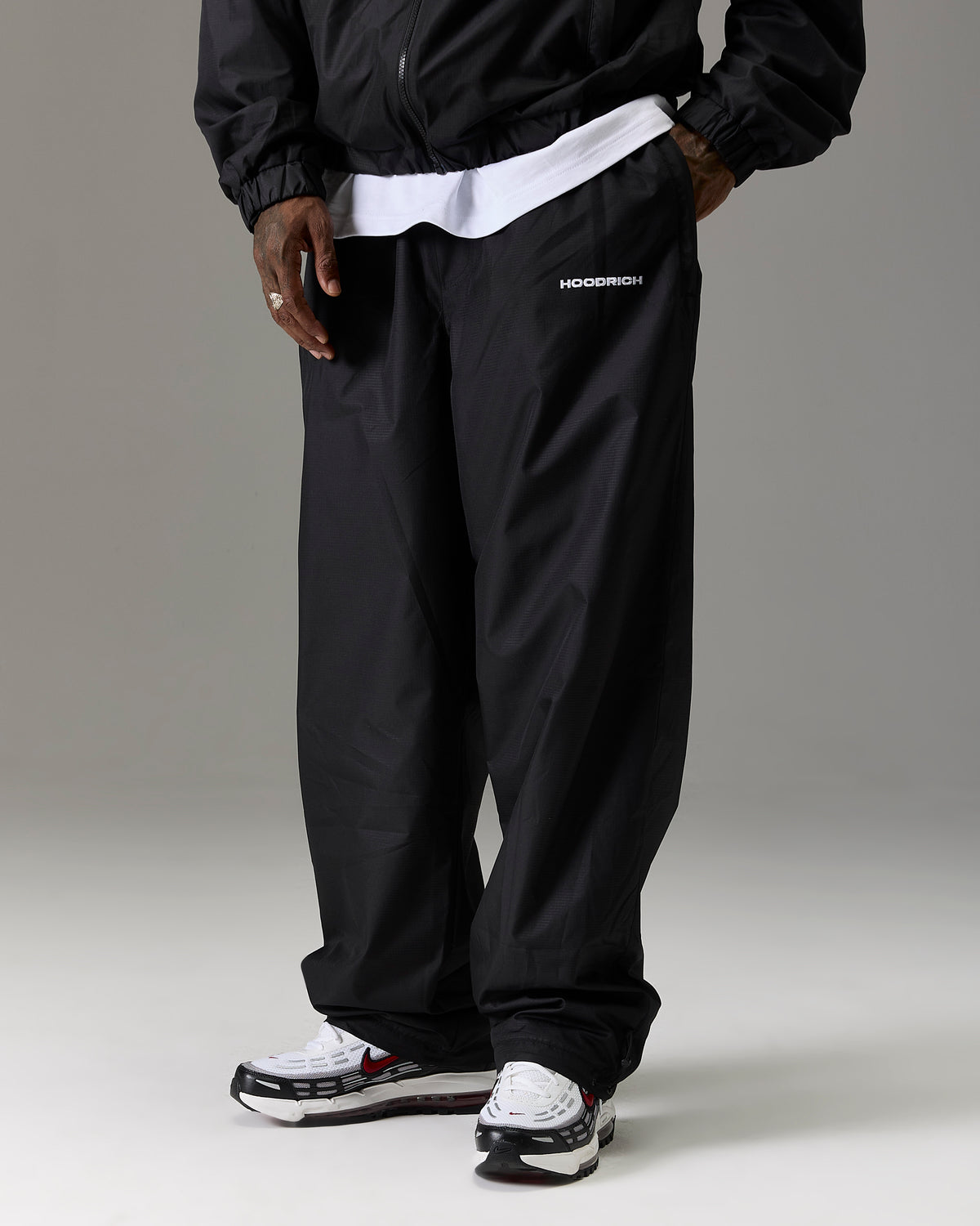 The Winner's Circle Ripstop Woven Pant - Black/White