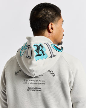 Heat Hoodie - Light Grey/Black/Blue