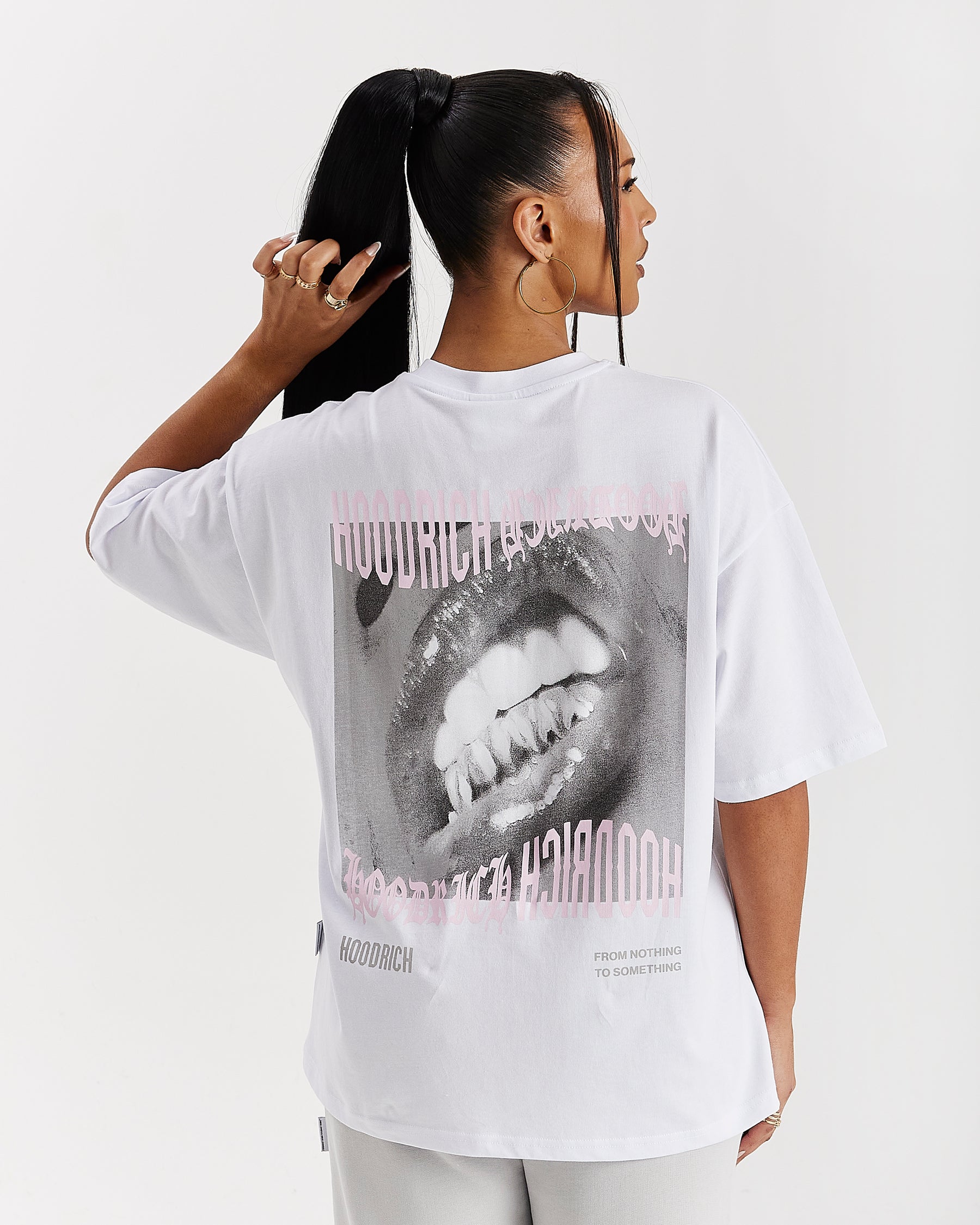 Flex Oversized T-Shirt - White/Grey/Pink