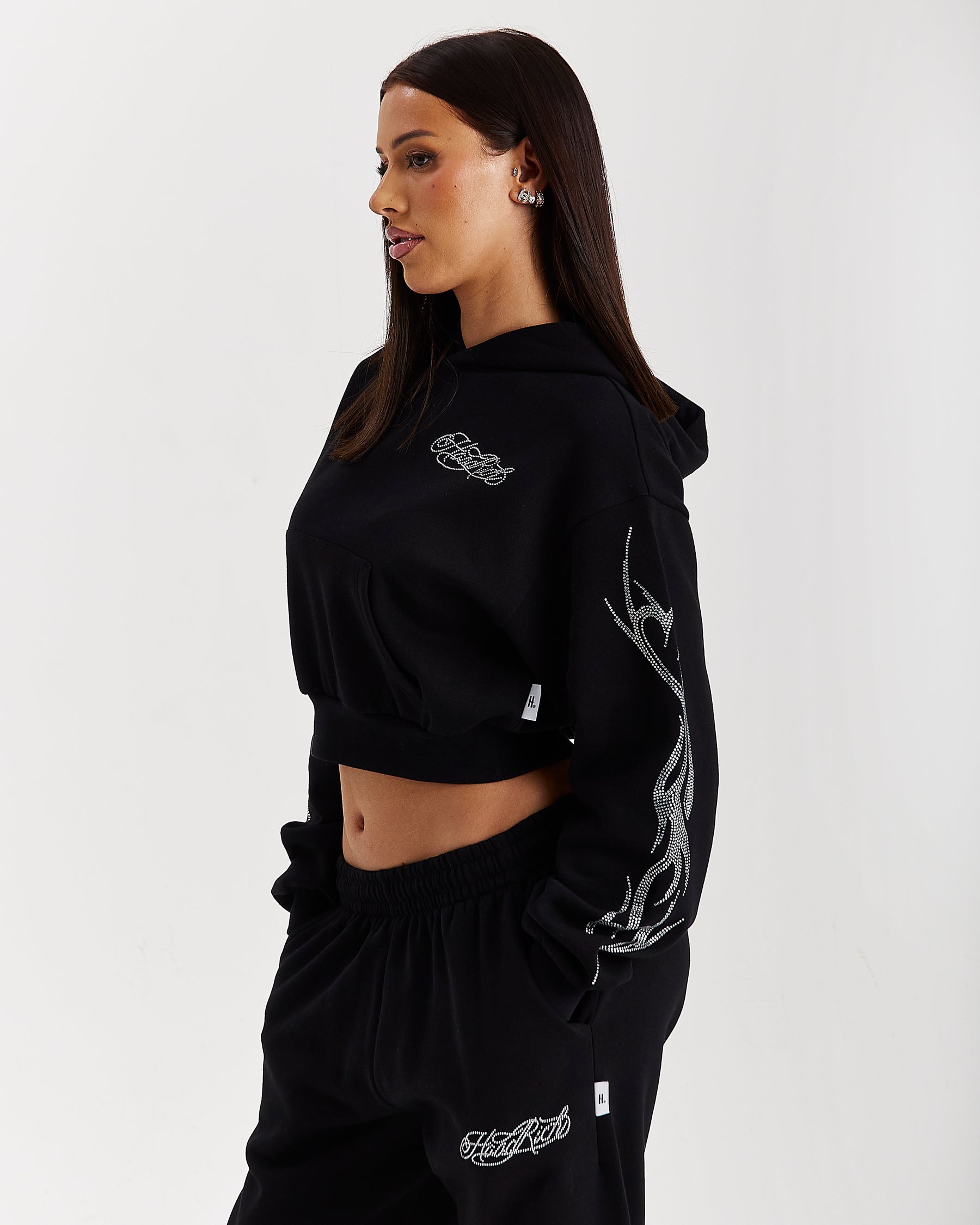 Morpho Boxy Hoodie - Black/Silver