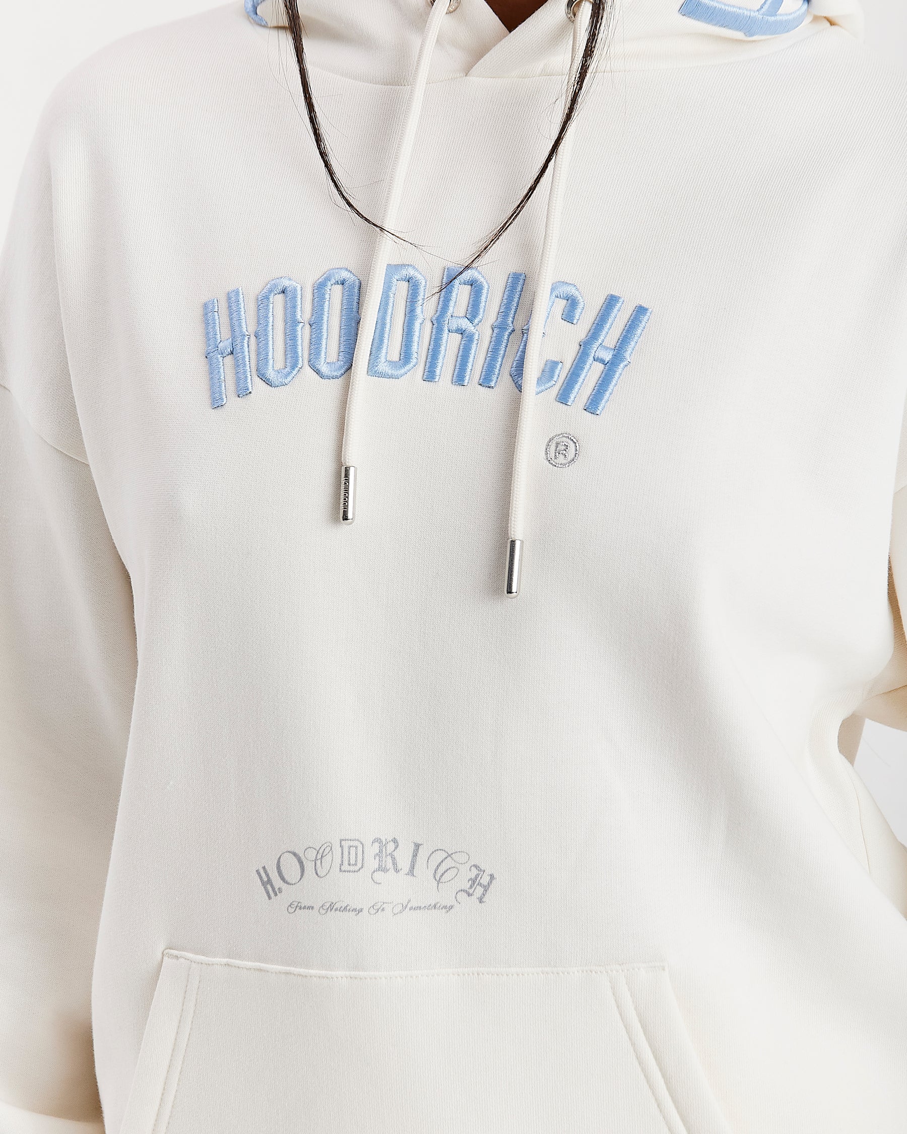 Calor Oversized Hoodie - Off White/Blue