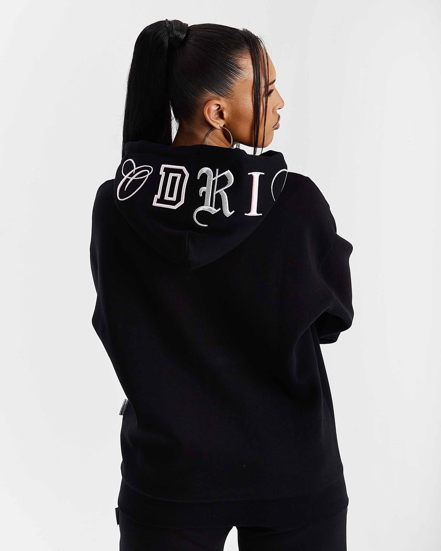 Calor Oversized Hoodie - Black/Pink/Silver