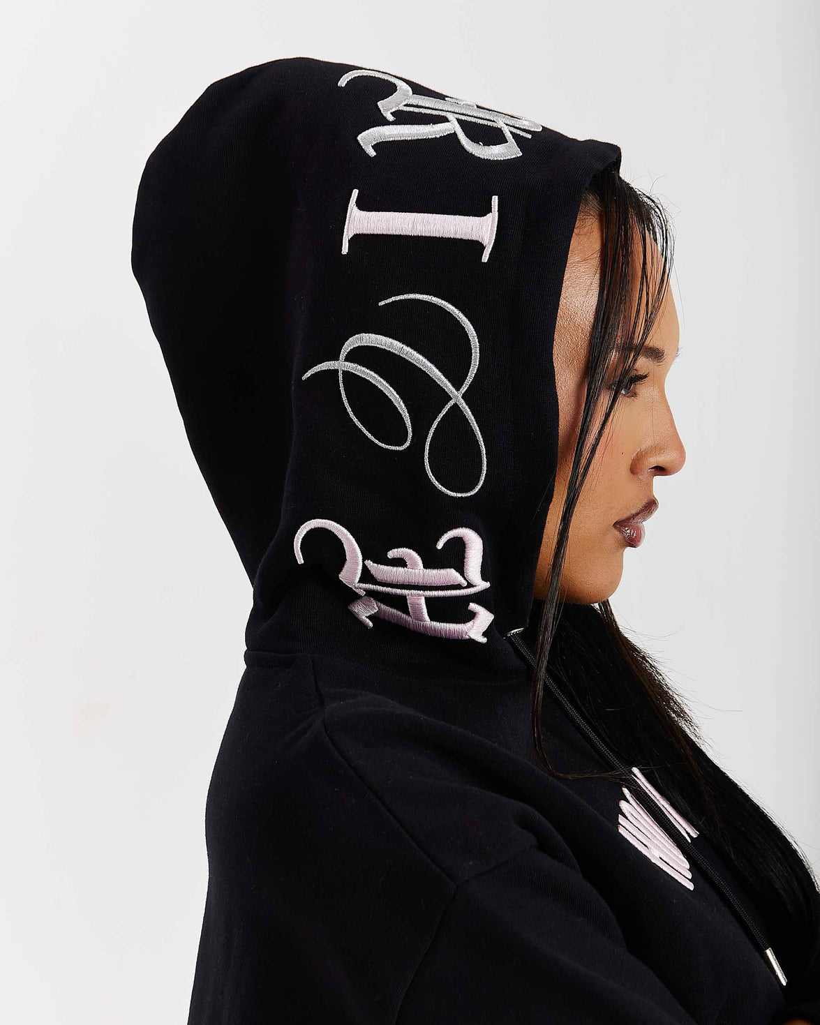 Calor Oversized Hoodie - Black/Pink/Silver