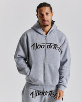 Galaxy Oversized Zip Hoodie - Grey/Black