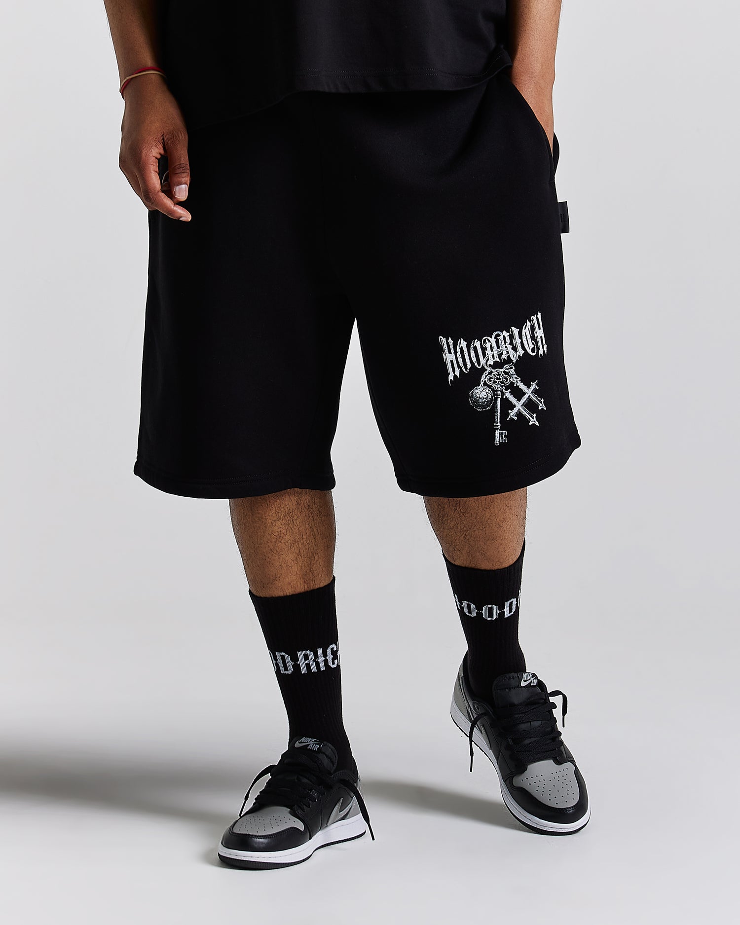 Rite Oversized Shorts - Black/White/Grey