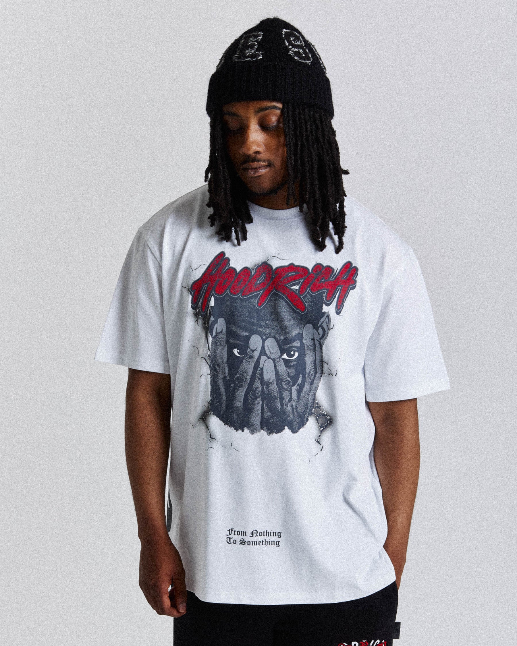 Inferno Oversized T-Shirt - White/Grey/Red