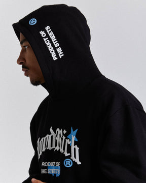 Starr Hoodie  - Black/White/Blue