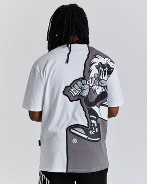 Menace T-Shirt - White/Black/Grey