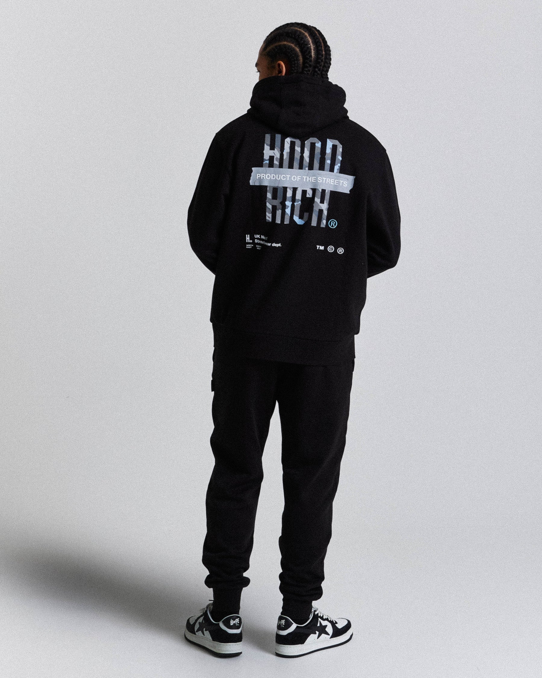 Territory Hoodie - Black/Camo/Blue