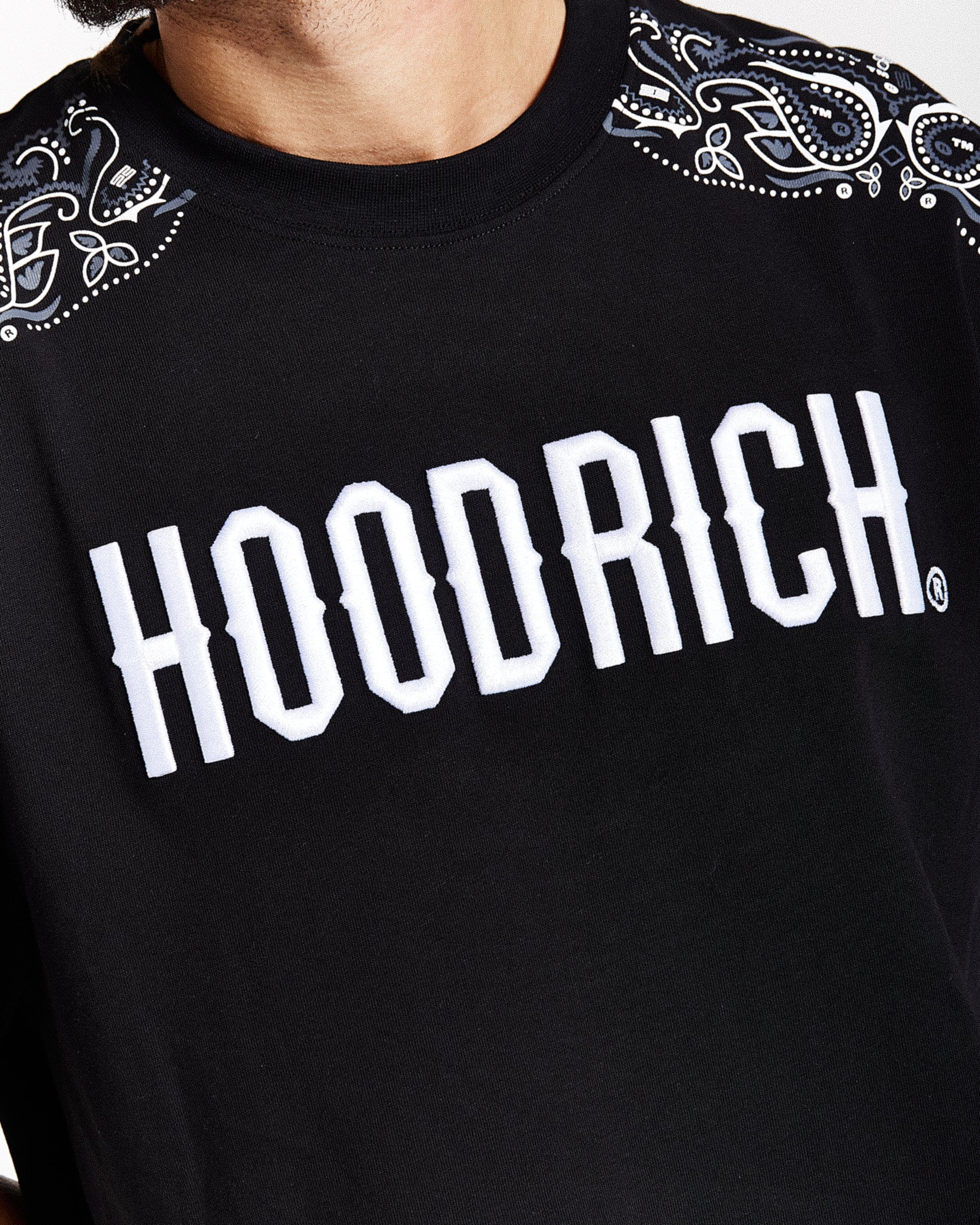 Motif Oversized T-Shirt - Black/White/Grey