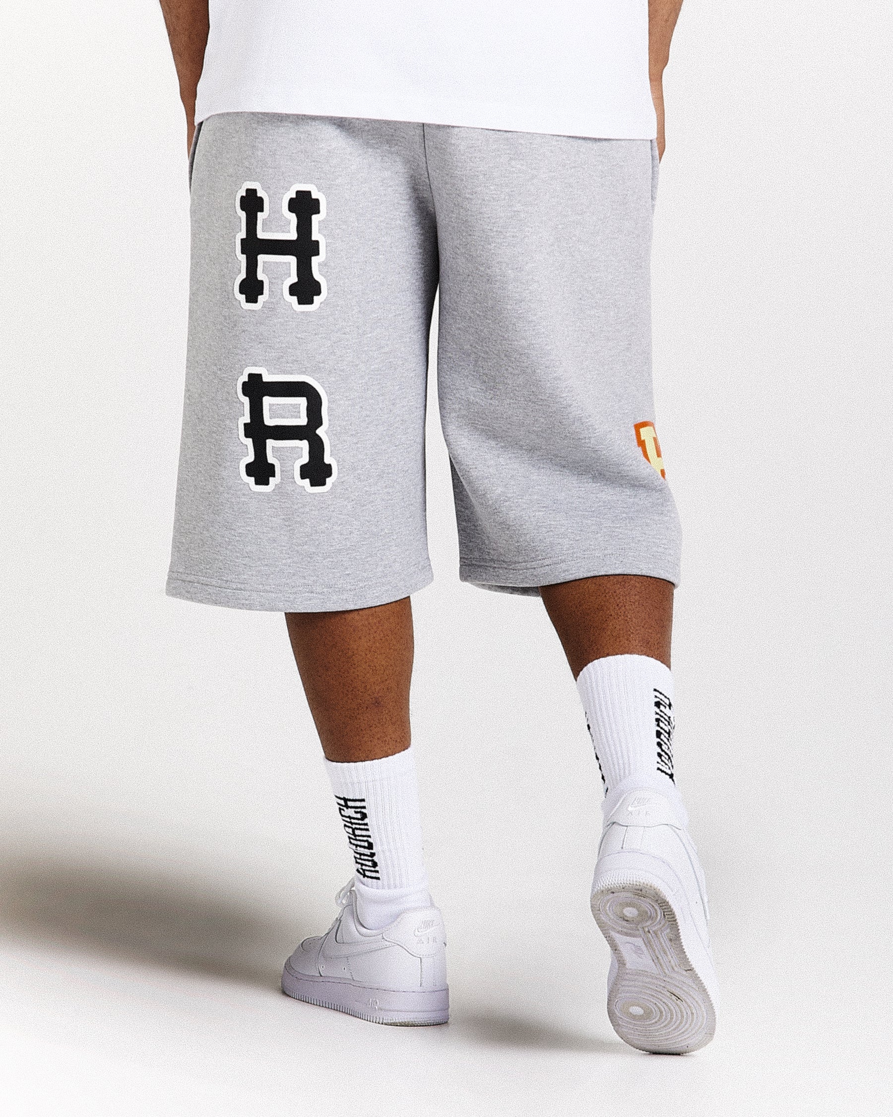Loony Oversized Shorts - Dark Grey/White