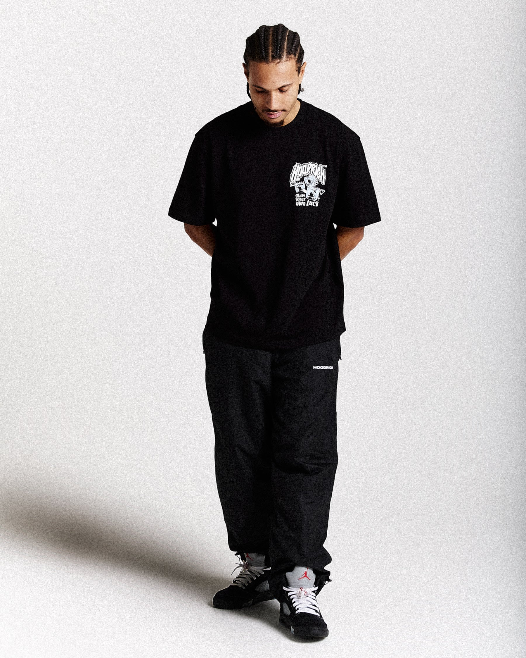 Fortune Oversized T-Shirt - Black/White/Blue