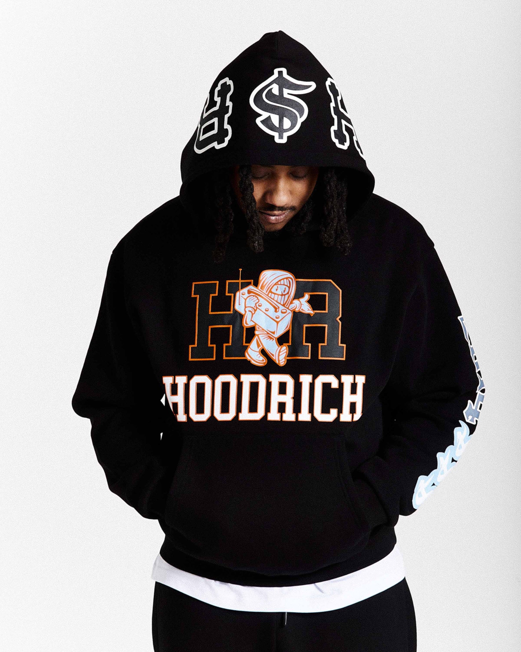 Loony Oversized Hoodie - Black/White