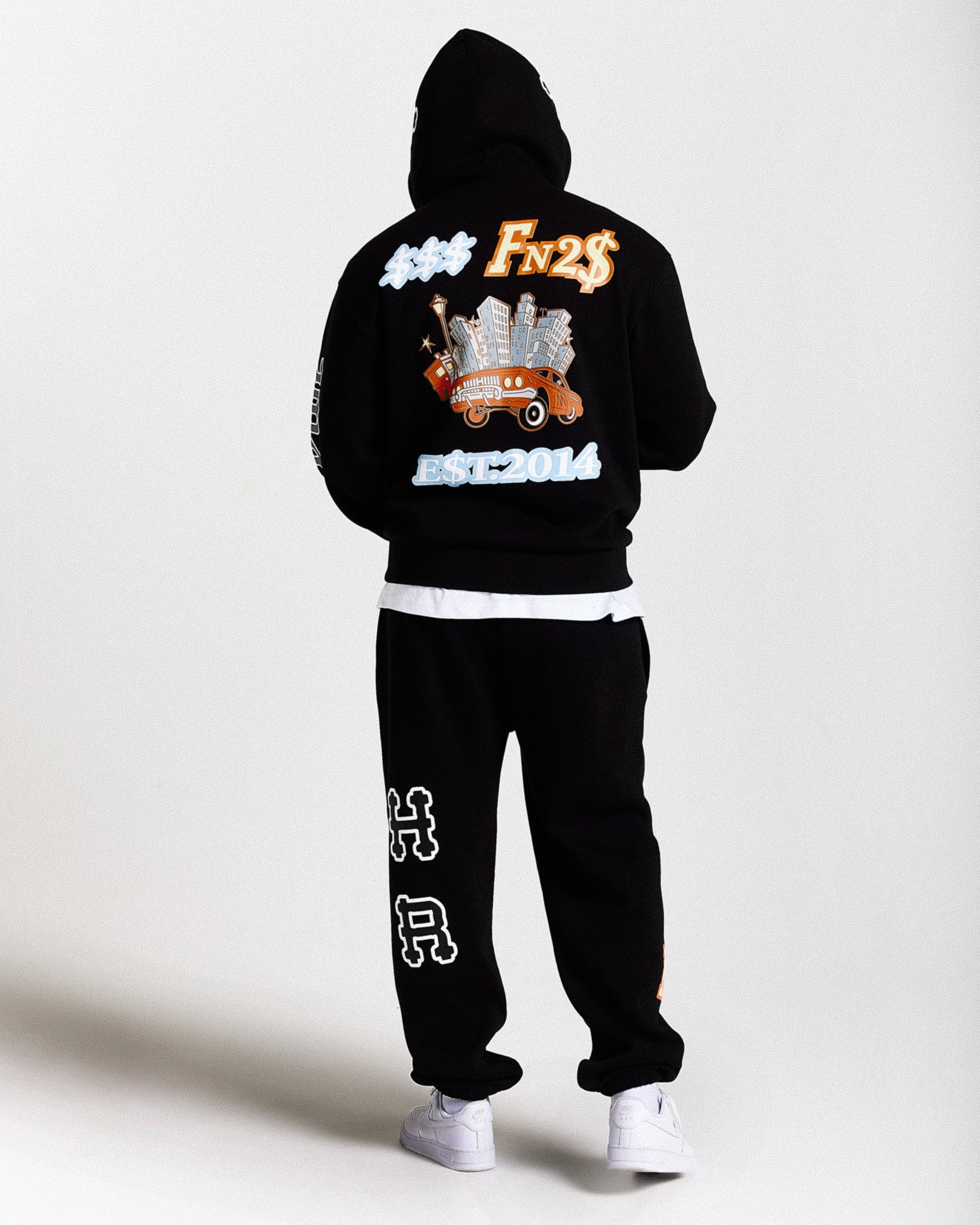 Loony Oversized Joggers - Black/White