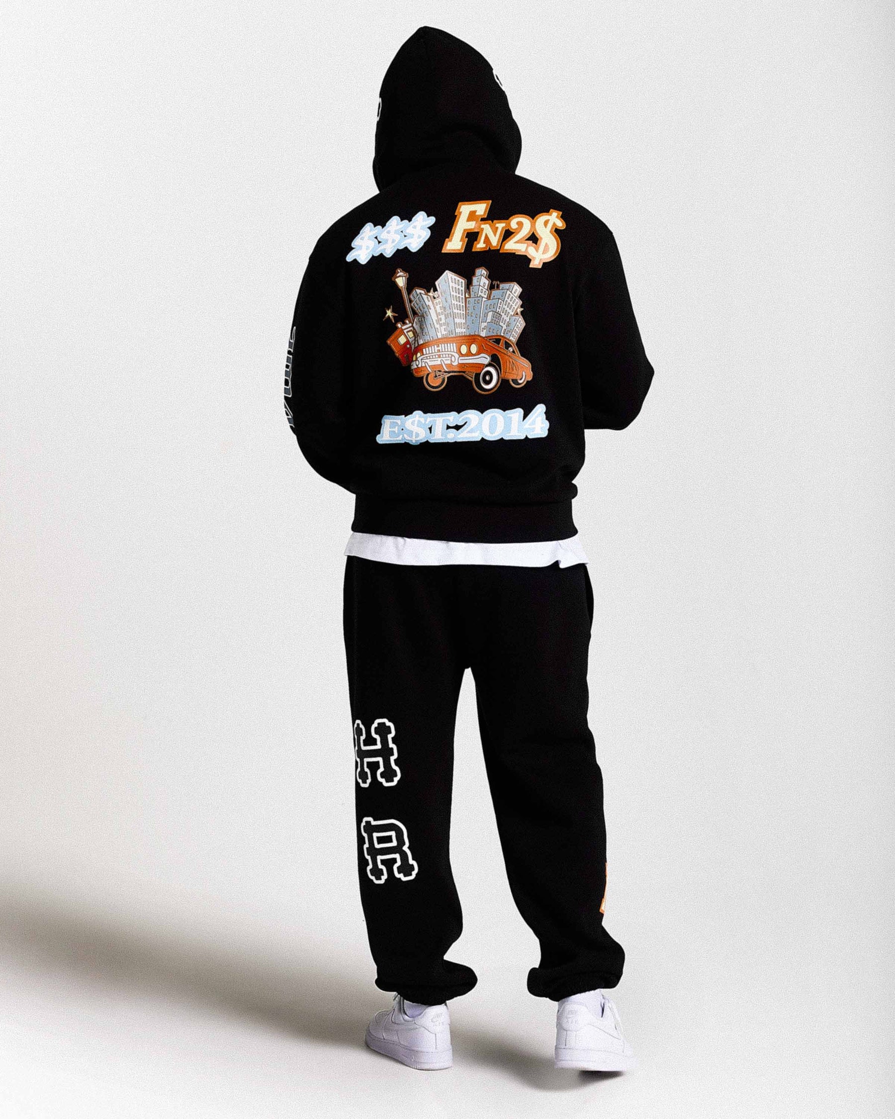 Loony Oversized Hoodie - Black/White