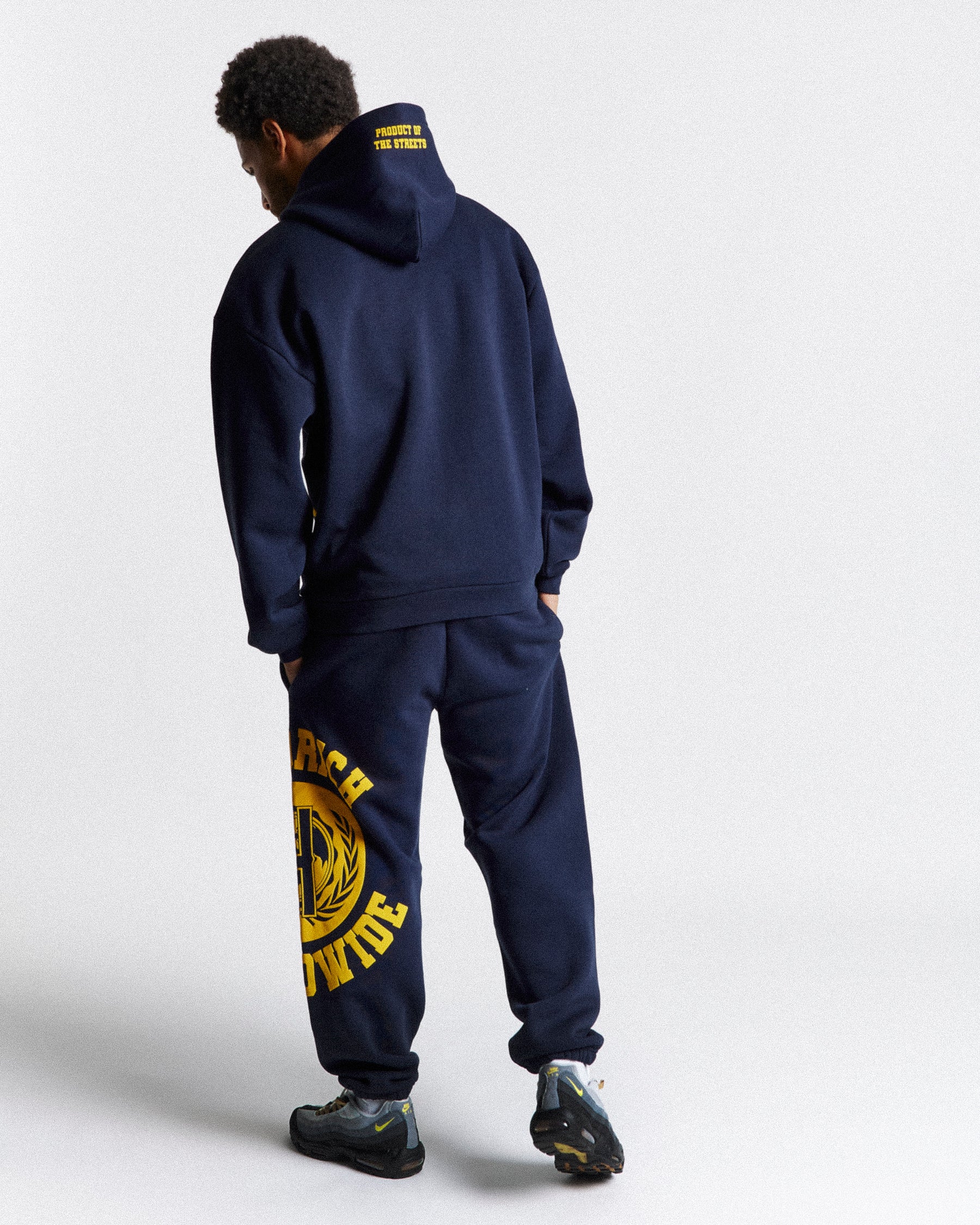 Frat Oversized Jogger - Navy/Yellow/White