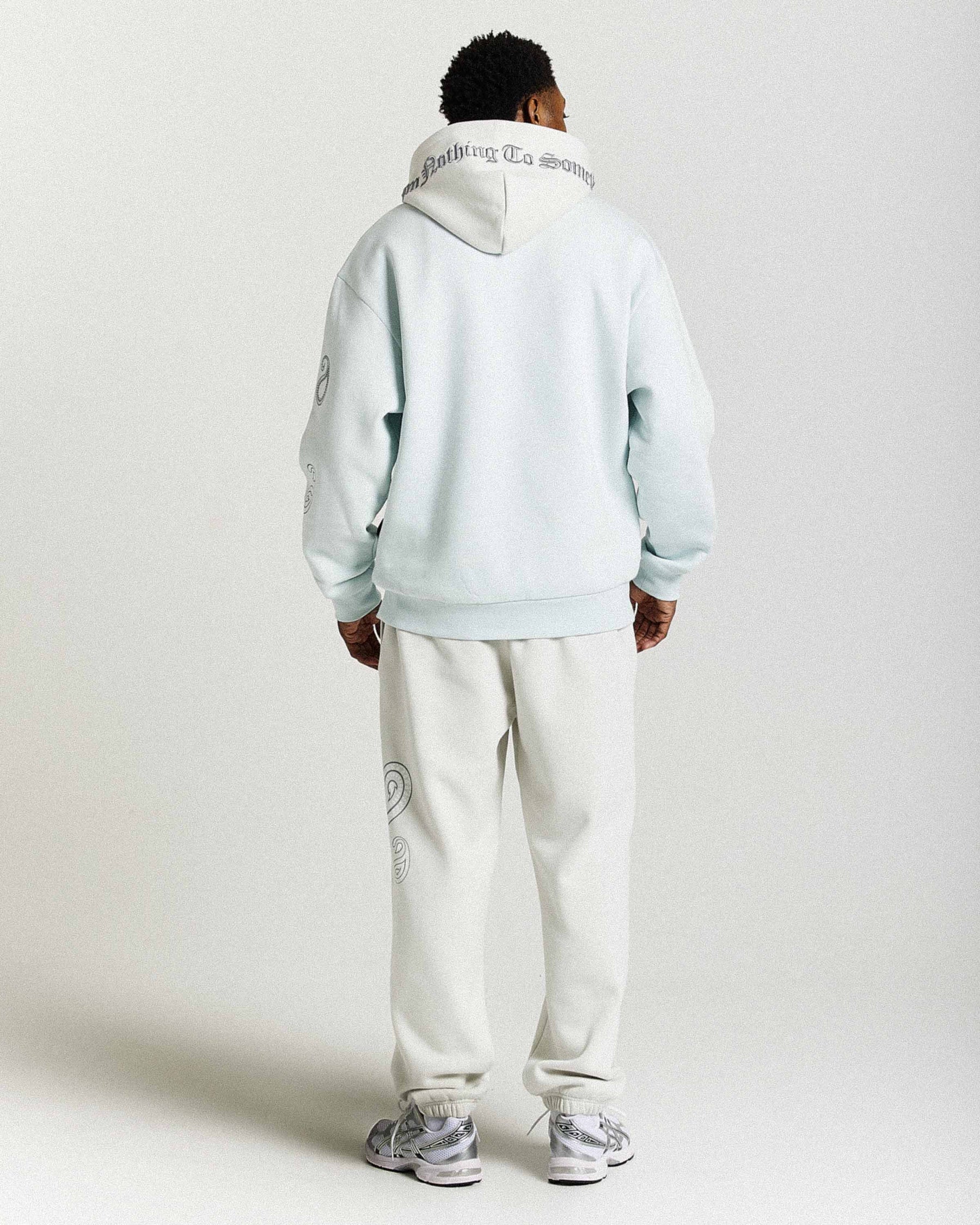 Inkline Oversized Hoodie - Grey/White