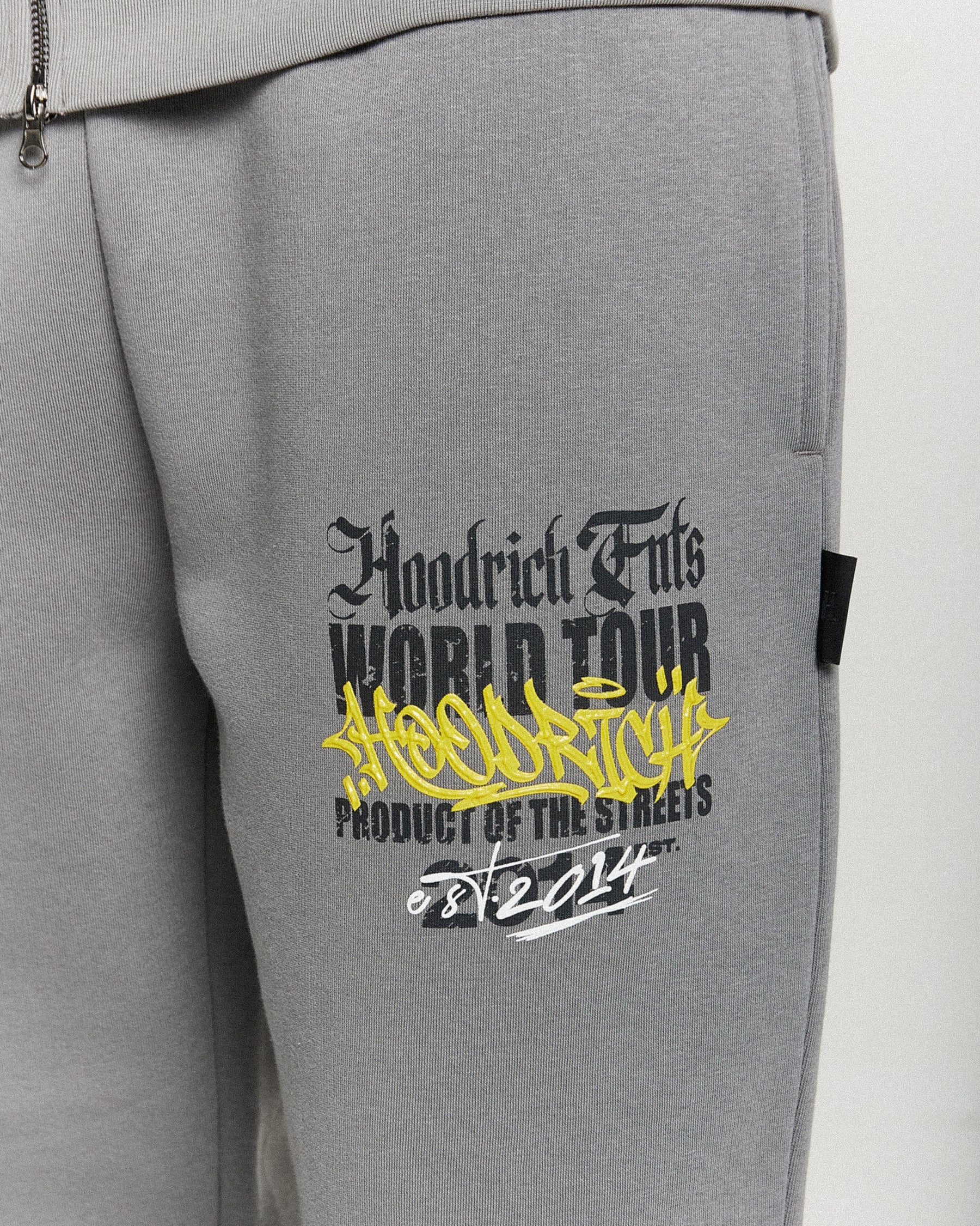 Stamp Tour Oversized Joggers - Grey/Black/Yellow