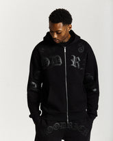 Inkline Oversized Zip Hoodie - Black