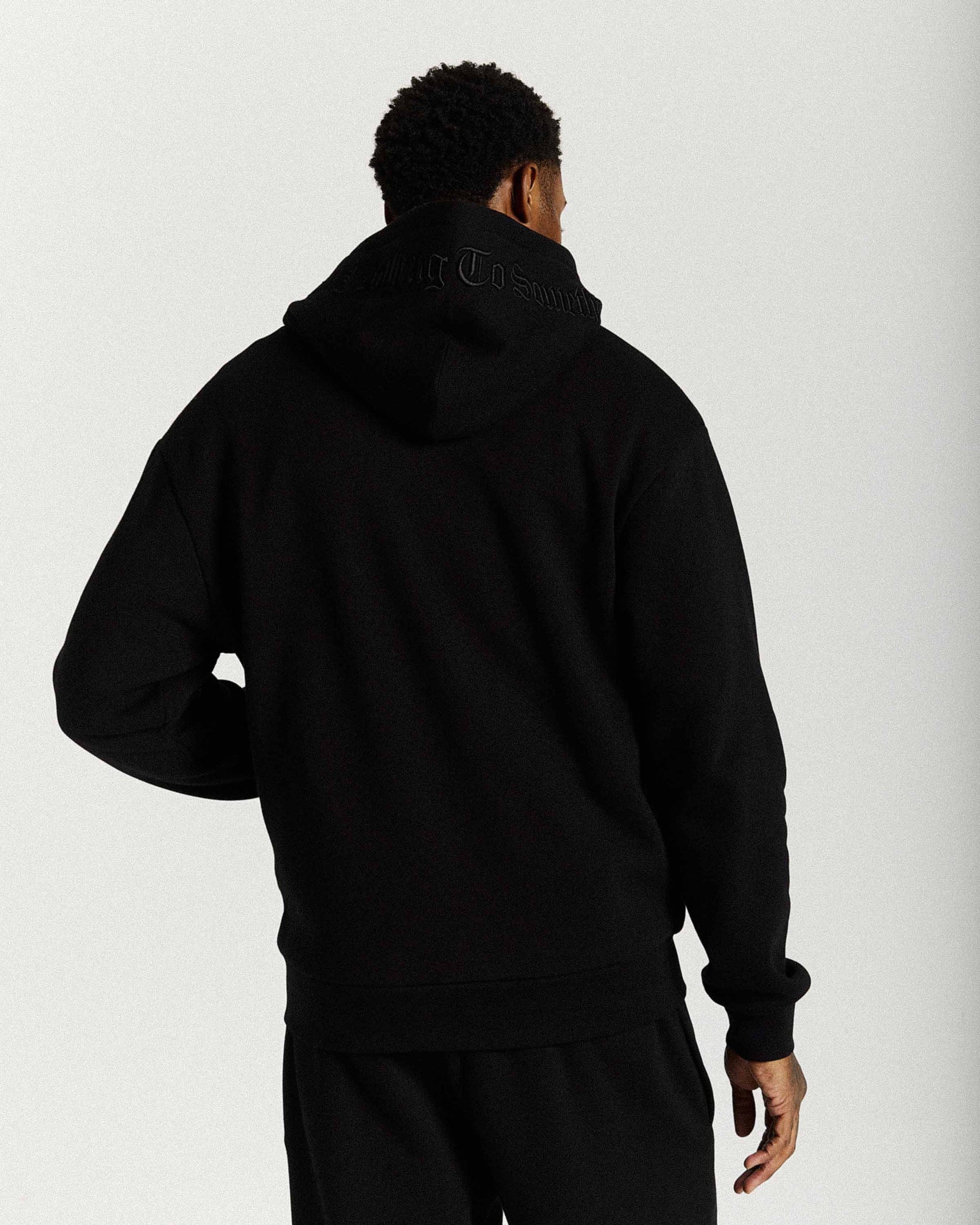 Inkline Oversized Zip Hoodie - Black
