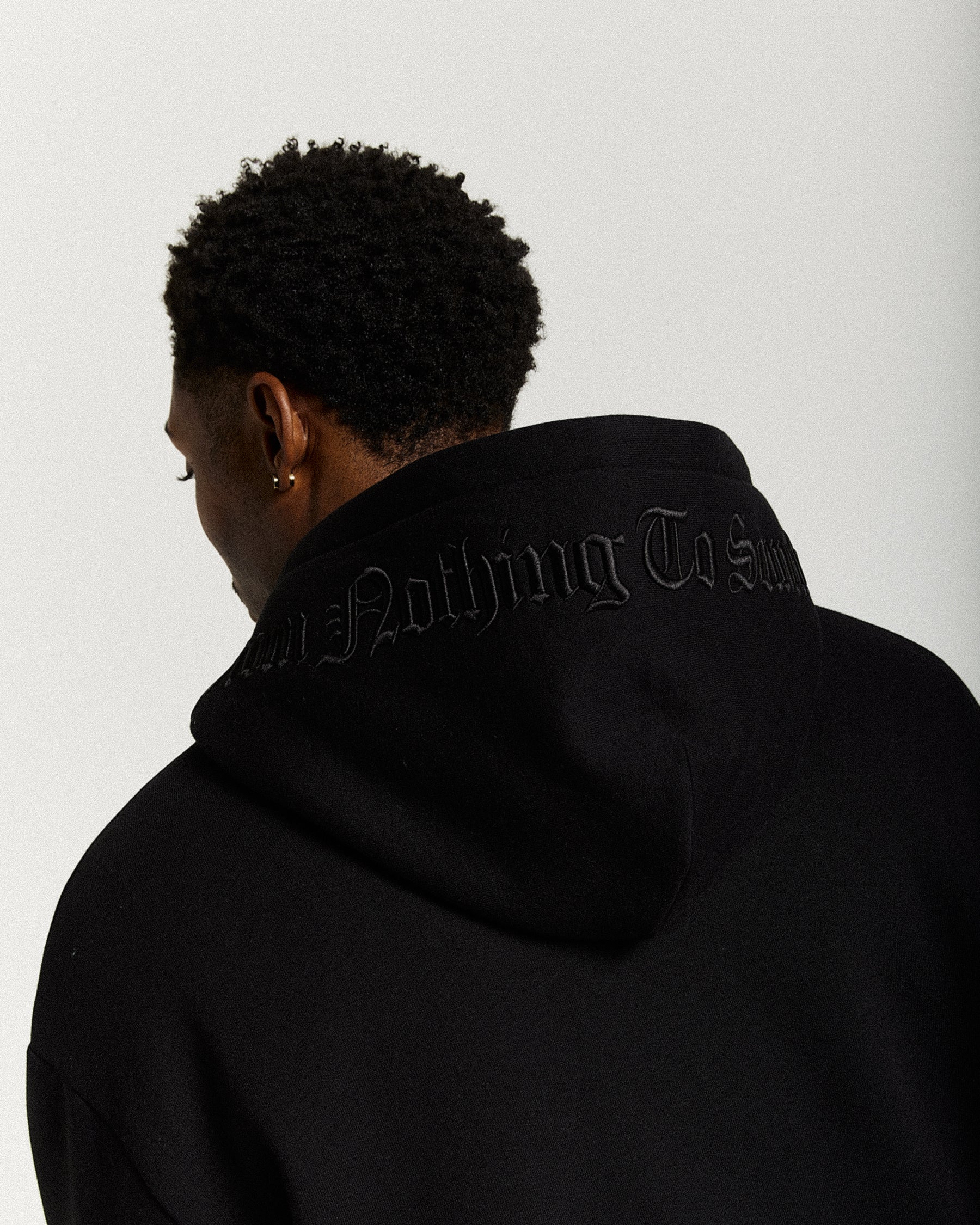 Inkline Oversized Zip Hoodie - Black